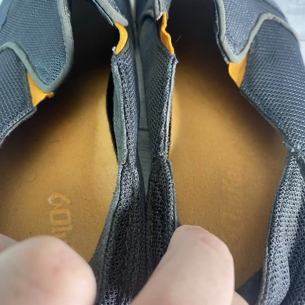 OluKai Nohea Mesh Loafers Mens 12 Gray Orange Slip On Shoes Comfort Casual Beach